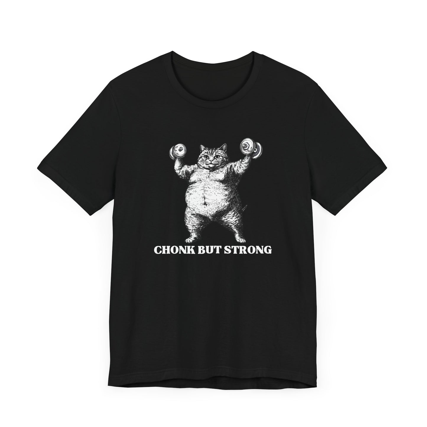 Chonk But Strong – Gym Cat T-Shirt