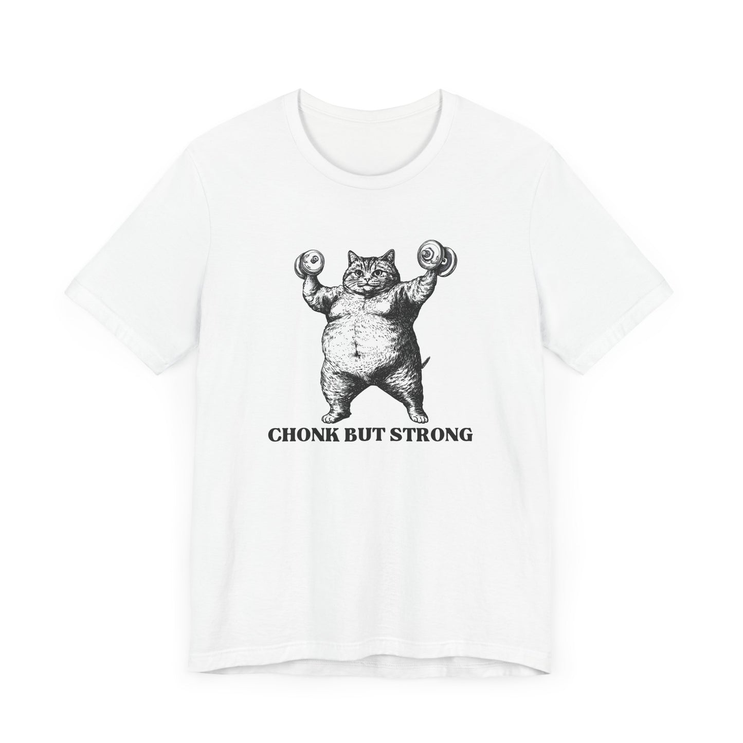 Chonk But Strong – Gym Cat T-Shirt